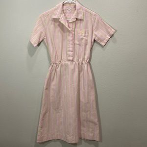 Price Drop‼️Vintage/Classic Brooks Bros. Cotton Shirt Dress Multi Stripe. Size 6